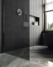 Душевая перегородка Maybah Glass MGD-687-5ш 1190х1950 в широком профиле Хром матовый стекло графитовое матовое