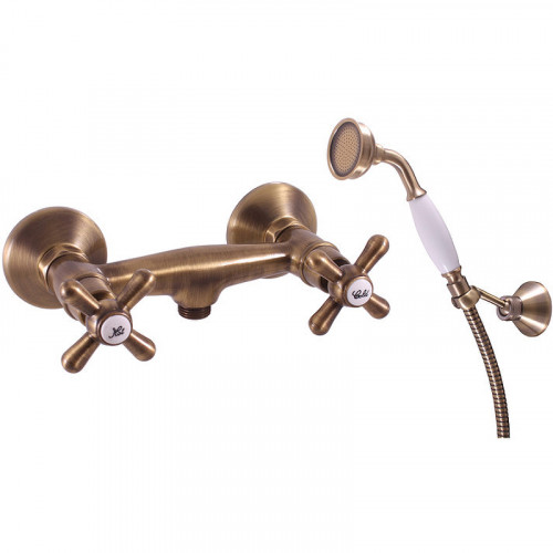 Смеситель для душа Rav Slezak Morava retro MK180.5/2SM Бронза латунь на стену