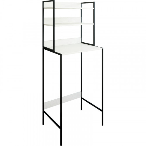 Стеллаж Sanflor 64 82613188 над стиральной машиной Черный муар Белый муар МДФ / ЛДСП