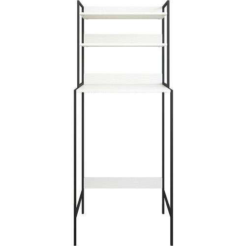 Стеллаж Sanflor 64 82613188 над стиральной машиной Черный муар Белый муар МДФ / ЛДСП