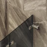 Шторка для ванны Maybah Glass MGV-576-4 515х1400 складная 2 секции Хром глянцевый стекло графитовое