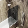 Шторка для ванны Maybah Glass MGV-576-4 515х1400 складная 2 секции Хром глянцевый стекло графитовое