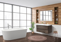 Тумба под раковину BelBagno 105 ALBANO-CER-1050-2C-SO-RNG подвесная Robere Nature Grigio МДФ / ЛДСП