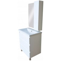 Зеркало со шкафом Bellezza Асти 70 R 4616311021014 Белое МДФ / ЛДСП, стекло