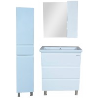 Зеркало со шкафом Bellezza Асти 70 R 4616311021014 Белое МДФ / ЛДСП, стекло