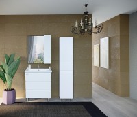 Зеркало со шкафом Bellezza Асти 70 R 4616311021014 Белое МДФ / ЛДСП, стекло