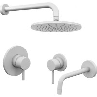 Комплект смесителей Paffoni Light KITLIG011BO006 Белый матовый латунь