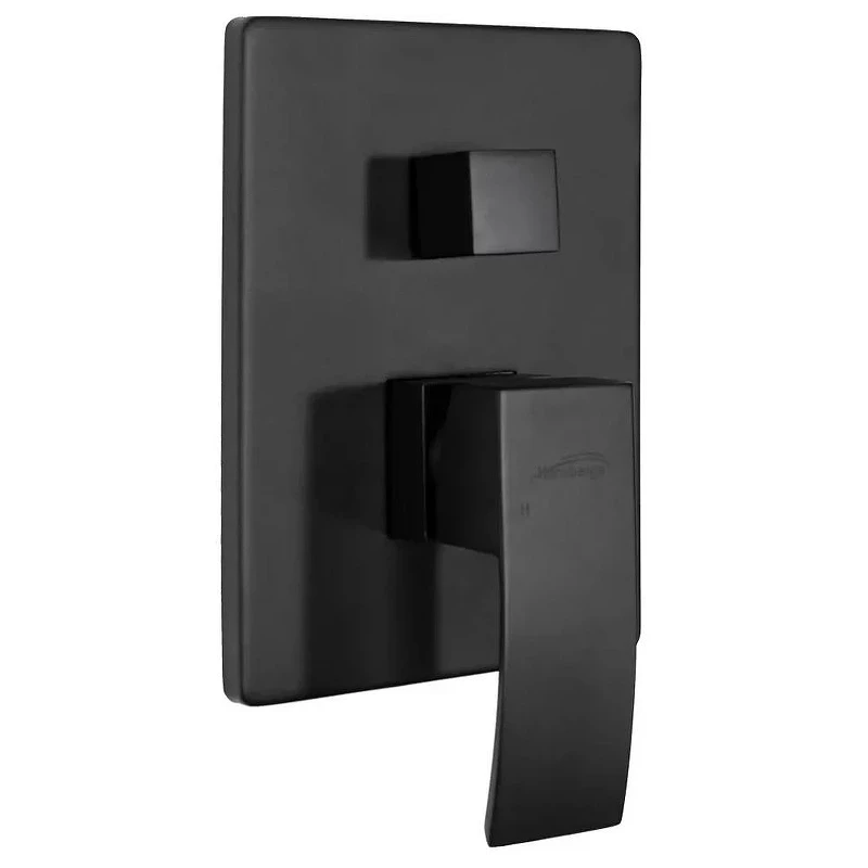 Душевая система Hansberge Cubito H6077BL с термостатом цвет Черный матовый
