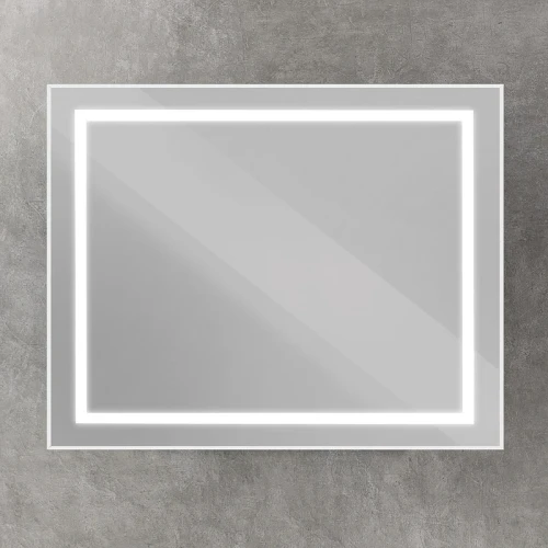 Зеркало BelBagno Kraft 100 SPC-KRAFT-1000-800-SENS-AL с подсветкой Сатин с сенсорным выключателем стекло