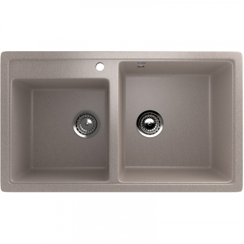 Кухонная мойка Ulgran Classic U-200-302 Песочная искусственный камень (литьевой мрамор) встраиваемый