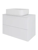 Тумба с раковиной Orange Otto 75 Ot-75TuMDF+B05-500W подвесная цвет Белый глянец
