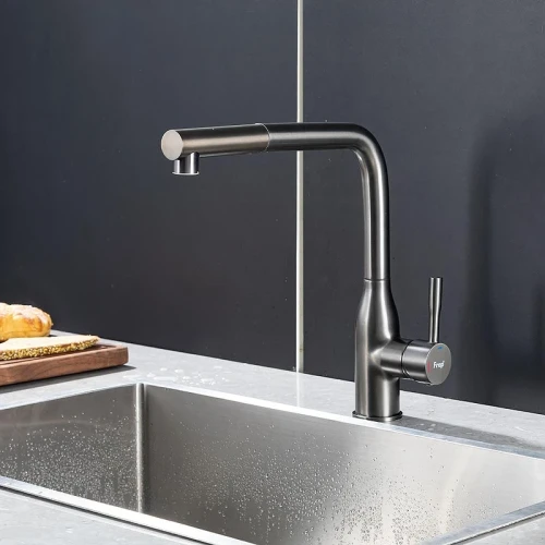Смеситель для кухни Frap F6096-9 цвет Оружейная сталь