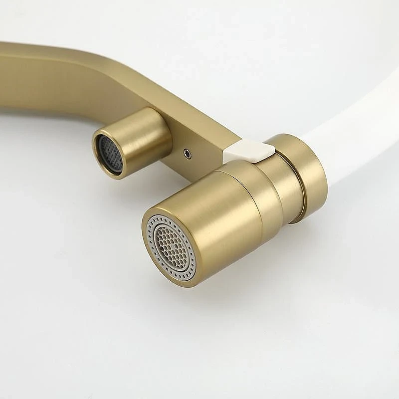 Смеситель для кухни Gappo G4395-63 цвет Золотой сатин Белый
