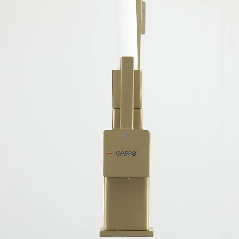 Смеситель для кухни Gappo G4395-63 цвет Золотой сатин Белый