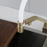 Смеситель для кухни Gappo G4395-63 цвет Золотой сатин Белый