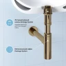 Сифон для раковины Wellsee Drainage System 182121000 цвет Золото