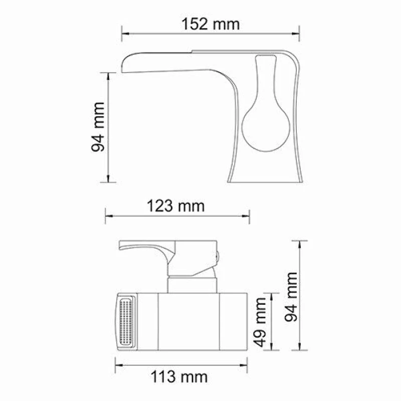 Смеситель для раковины WasserKRAFT Berkel 4869 Хром латунь