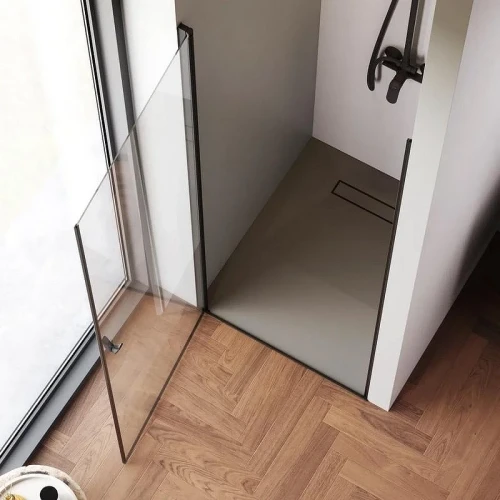 Душевая дверь AM.PM Sunny 80 W87G-80-1P-BT профиль Черный матовый стекло прозрачное