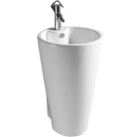 Раковина CeramaLux 52 B134B Белая фаянс напольный