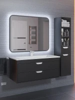 Зеркало Uperwood Modul 100 3049345673 с подсветкой цвет Черный с сенсорным выключателем и подогревом