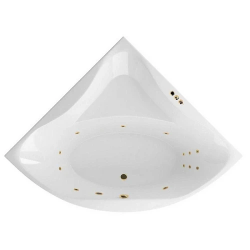 Акриловая ванна Excellent Glamour 150x150 WAEX.GLA15.SMART.GL цвет Белый с гидромассажем форсунки Золото