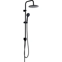 Душевая система ESKO ST1550 Black Черная матовая нержавеющая сталь на стену