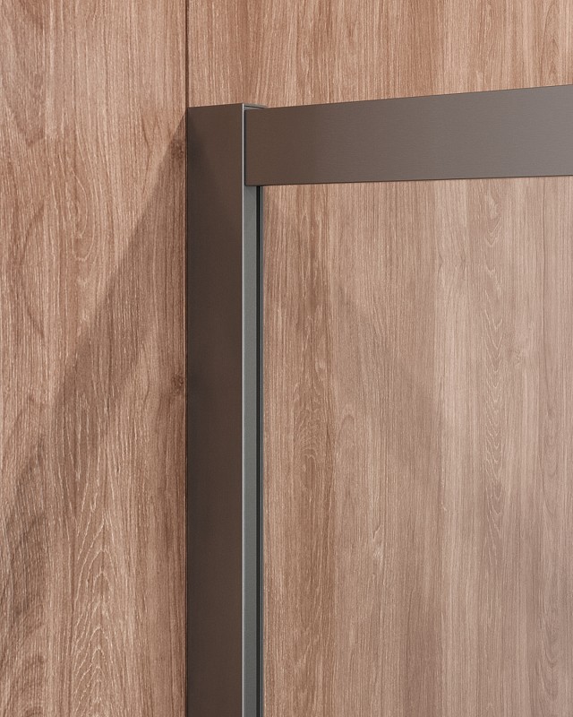 Душевой уголок Cezares Molveno 100x100 MOLVENO-R-2-100-C-GM-IV профиль Оружейная сталь стекло прозрачное