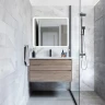 Зеркало Art&Max Genova 90 AM-Gen-900-800-DS-F-White с подсветкой цвет Белый с сенсорным выключателем
