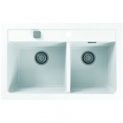 Кухонная мойка Alveus Granital Atrox 50 Arctic G11 790x500 1131997 Белая искусственный камень (литьевой мрамор) встраиваемая сверху, встраиваемая снизу