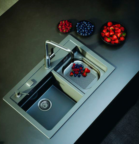 Кухонная мойка Alveus Granital Atrox 50 Arctic G11 790x500 1131997 Белая искусственный камень (литьевой мрамор) встраиваемая сверху, встраиваемая снизу