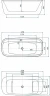 Акриловая ванна Aquanet Family Fine 95778-MW-MB 170x78 293080 Черная матовая без гидромассажа