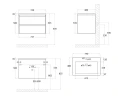 Тумба под раковину Art&Max Family M 75 Family-M-750-2C-SO-HG подвесная цвет Дуб Харбор золотой