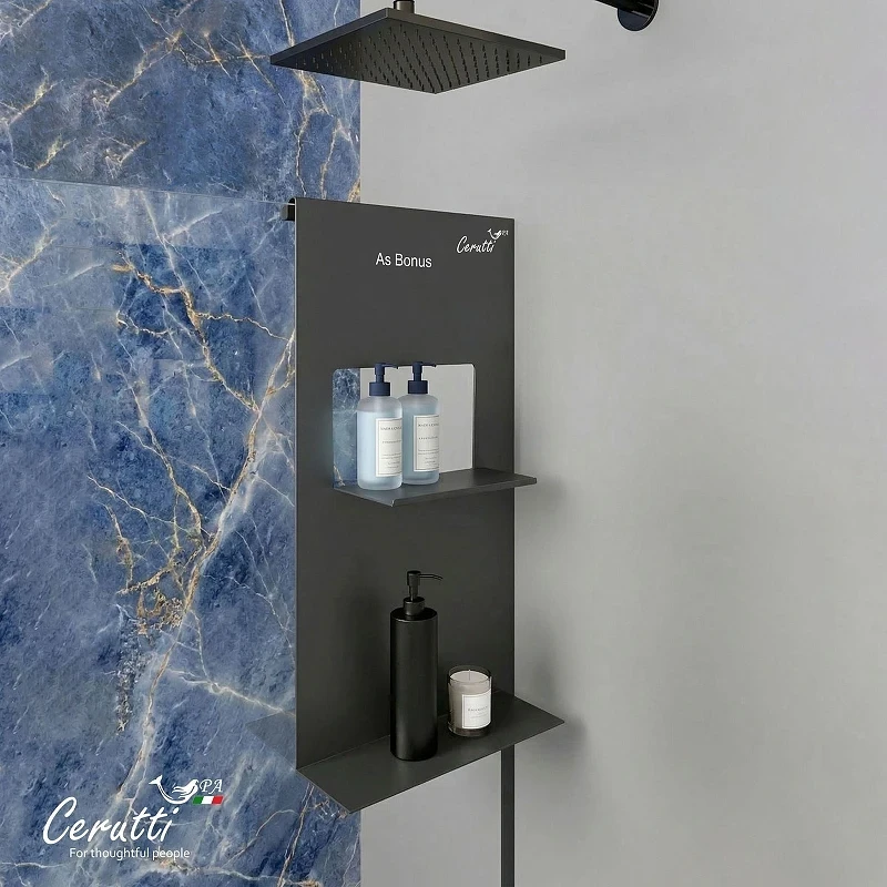 Металлическая полка Ceruttispa ALLESA GG 11487 цвет Графит