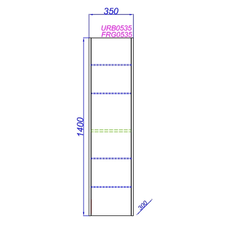 Шкаф пенал Aqwella Urban 35 URB0535W подвесной Белый МДФ / ЛДСП