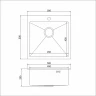 Кухонная мойка Mixline Pro 50 550549 цвет Бронза со смесителем Haiba HB4219-4 Бронза