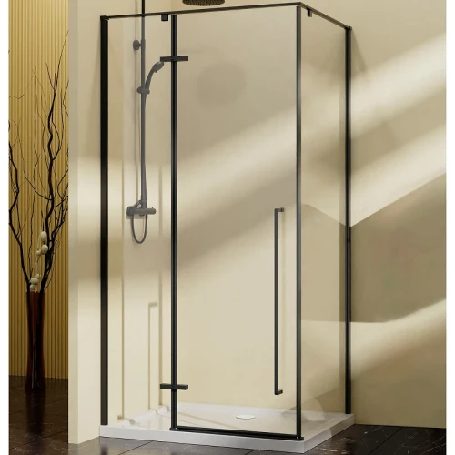 Душевой уголок Vincea Slim-N 100x90 VSR-5SN9010CLB профиль Черный стекло прозрачное