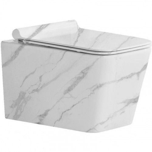 Унитаз CeramaLux 9004W подвесной с сиденьем Микролифт фаянс подвесной