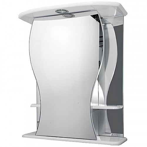 Зеркальный шкаф Misty Карина 60 L Э-Крн02060-01СвЛ с подсветкой Белый