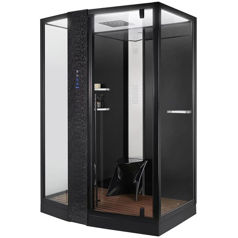 Душевая кабина Orans SR-89102LS Black LH 150x100 L 89102LBLH с паром и гидромассажем