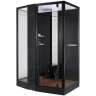 Душевая кабина Orans SR-89102LS Black LH 150x100 L 89102LBLH с паром и гидромассажем