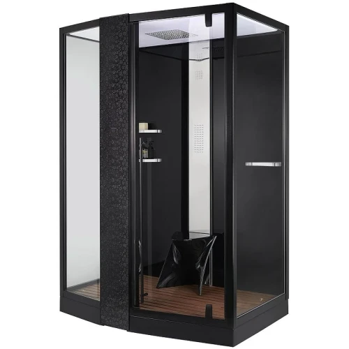 Душевая кабина Orans SR-89102LS Black LH 150x100 L 89102LBLH с паром и гидромассажем