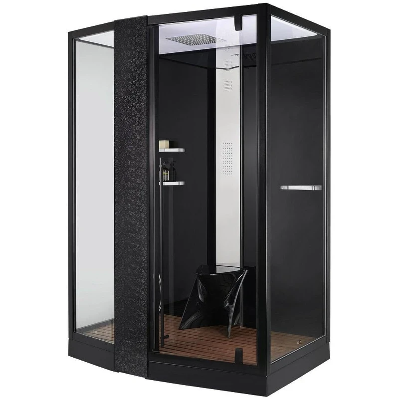 Душевая кабина Orans SR-89102LS Black LH 150x100 L 89102LBLH с паром и гидромассажем