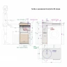 Тумба под раковину Alavann Cosmetic 85 L ALV0702002 цвет Белый