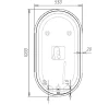 Зеркало VIANT Марсель 55 VMAR55100-ZLED с подсветкой с бесконтактным выключателем стекло