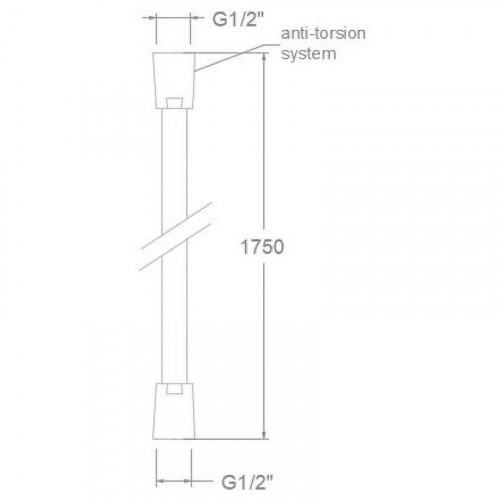 Душевой шланг Ramonsoler Accesorios 2475CNM Черный матовый