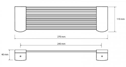 Полка для полотенец Bemeta Graphit 156102272 Антрацит матовый