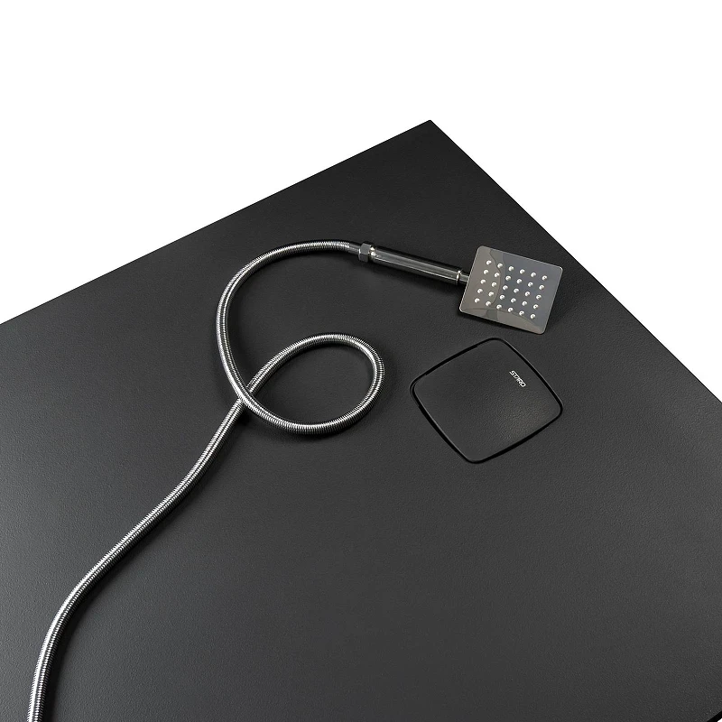 Душевой поддон из искусственного камня Starohome Cosmo 140х100 42219029 Black Matt