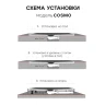 Душевой поддон из искусственного камня Starohome Cosmo 140х100 42219029 Black Matt