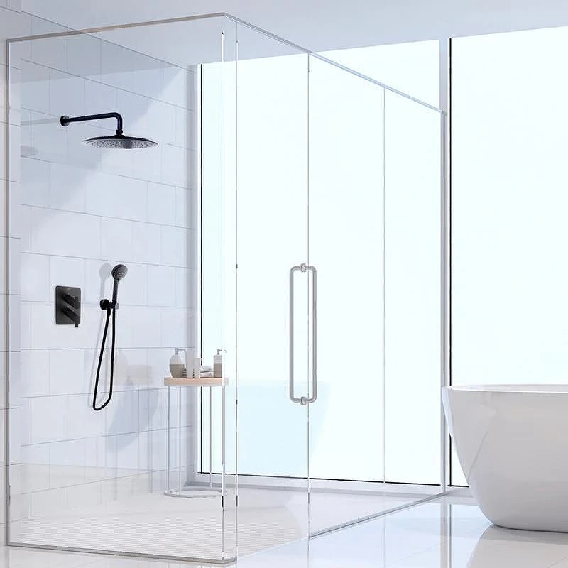Душевая система Ramonsoler Blautherm 948712RP240NM с термостатом Черная матовая