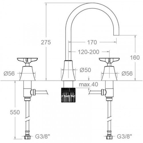 Смеситель для раковины Ramonsoler Adagio 914201NM Черный матовый